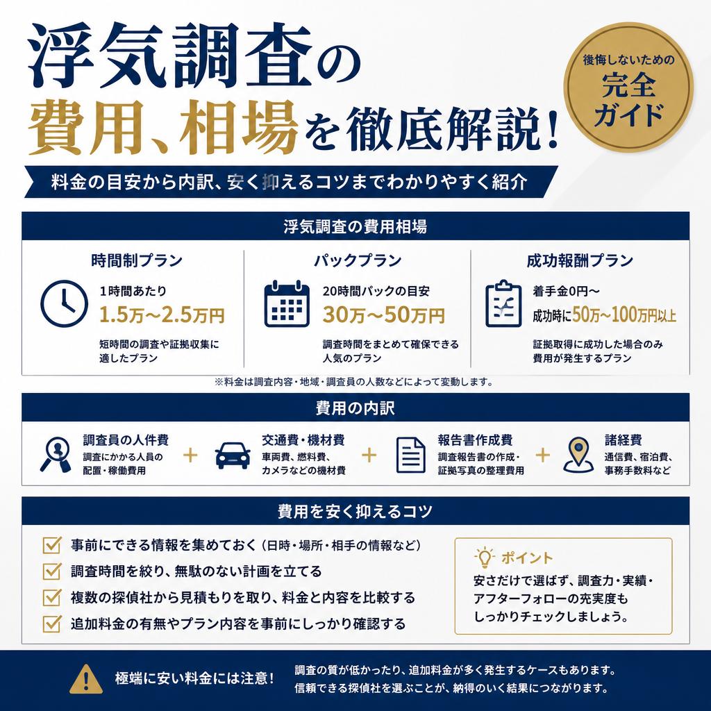 浮気調査の費用、相場を徹底解説！