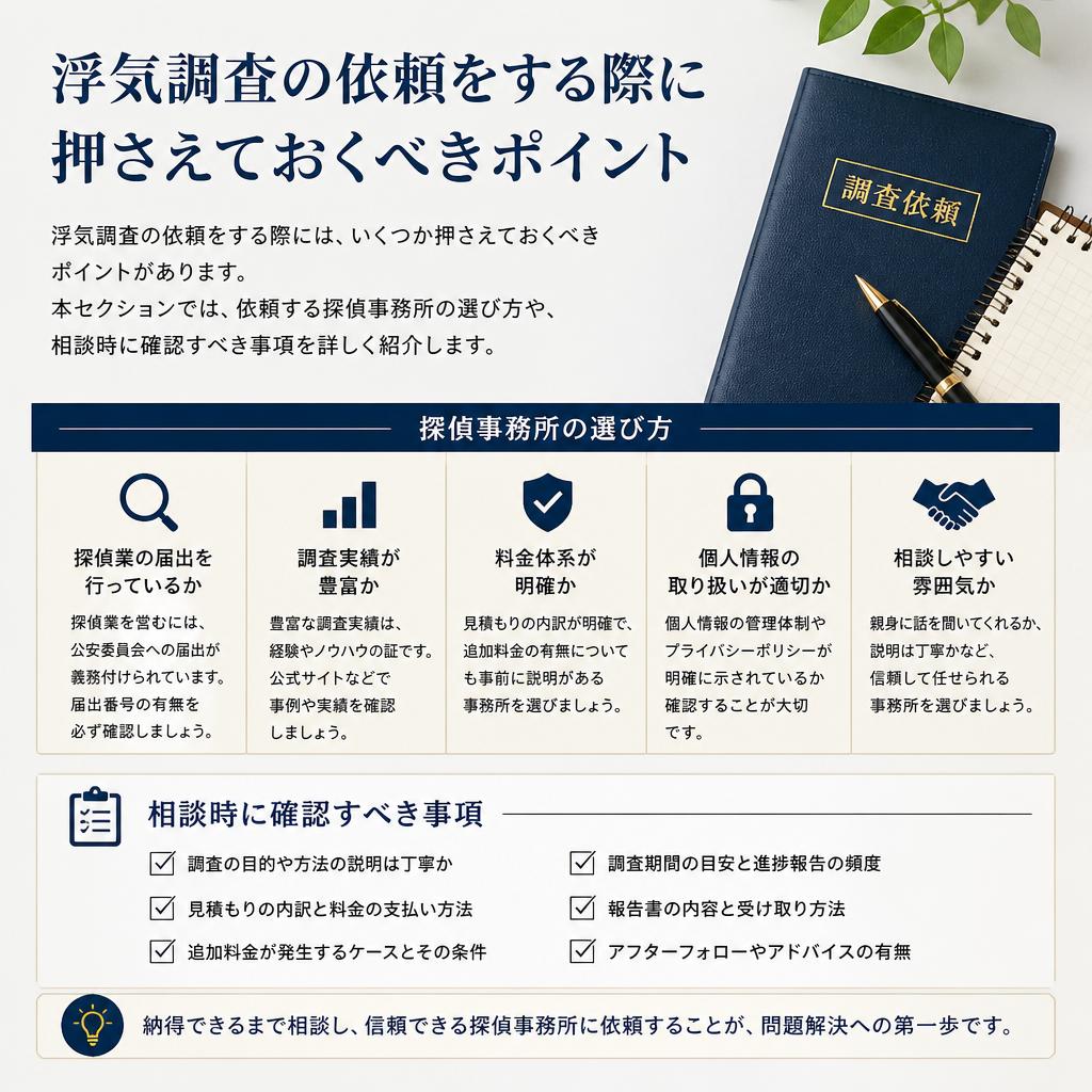 依頼時のポイントを押さえよう
