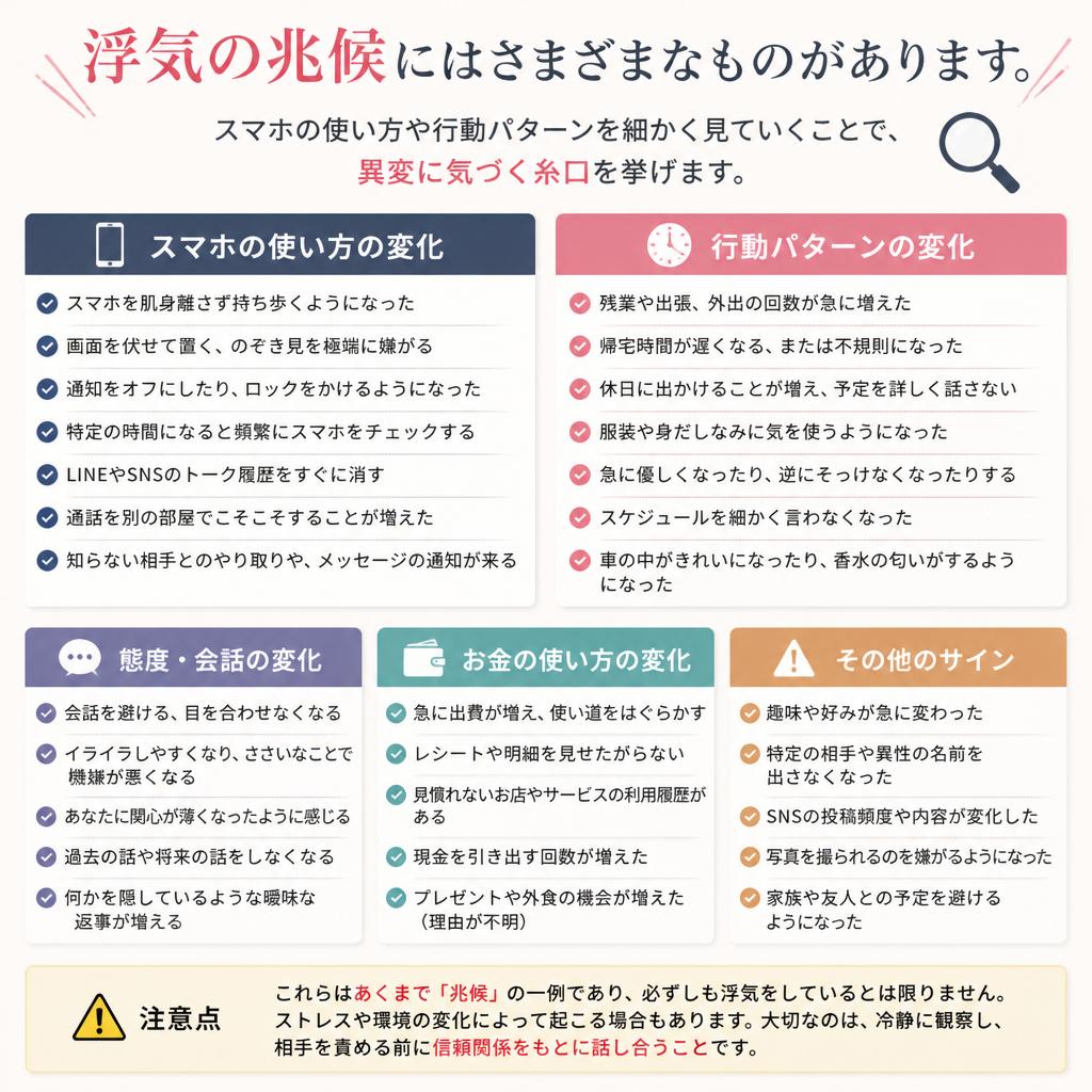 2. 浮気の兆候を見逃さないために