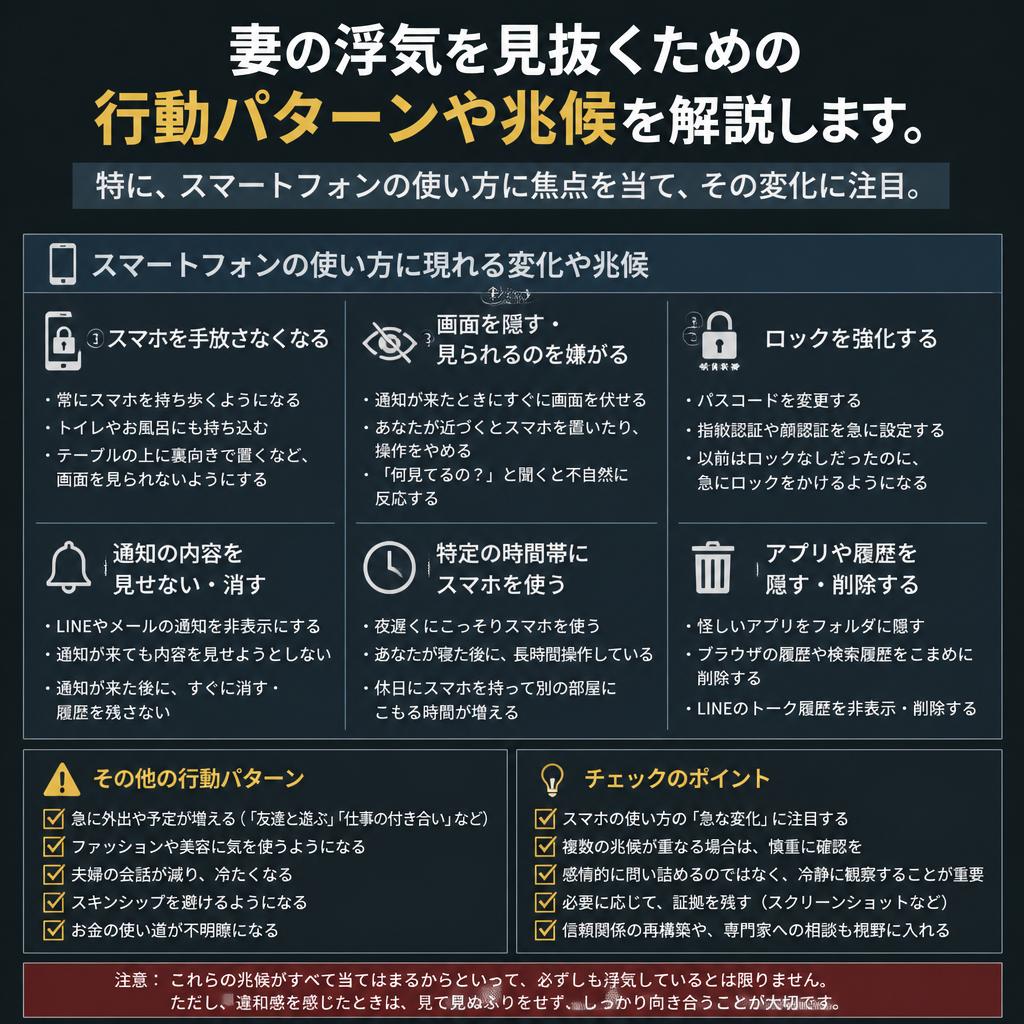 4. 妻の浮気のサインを見極める