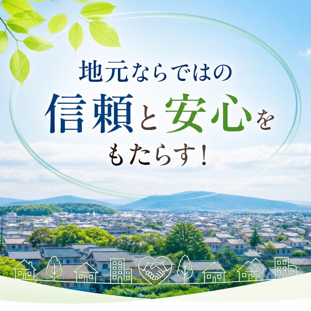 地元ならではの信頼と安心をもたらす！