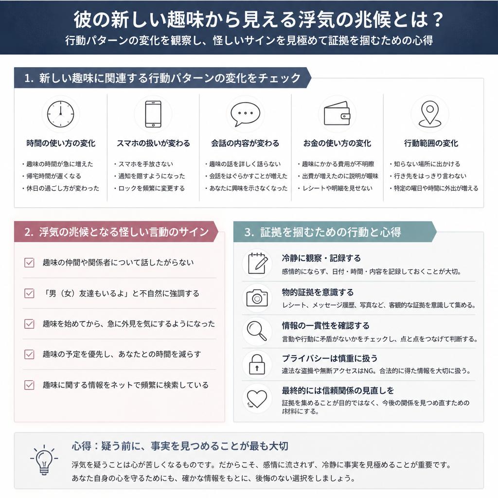 浮気の兆候を見極めるポイント
