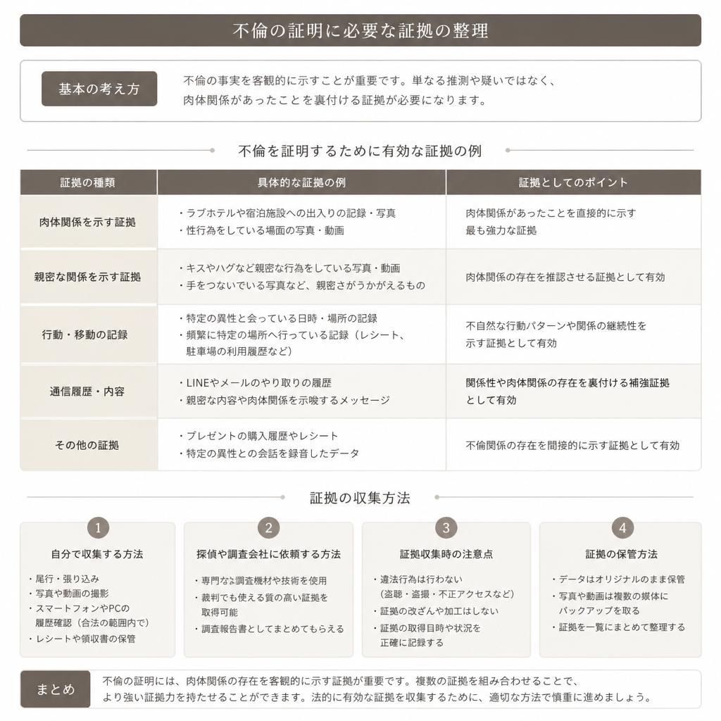 慰謝料請求のための証拠とは